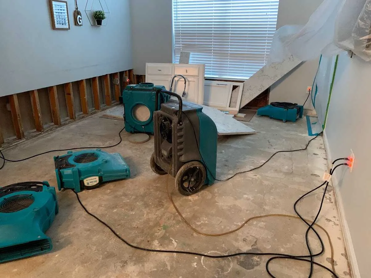 Dehumidifier in flood-cut room for Water Extraction & Removal in Buckhead